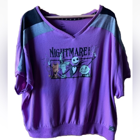 Disneys Nightmare Before Christmas
Purple Loungewear Pajama Top Size 2X - Picture 1 of 10